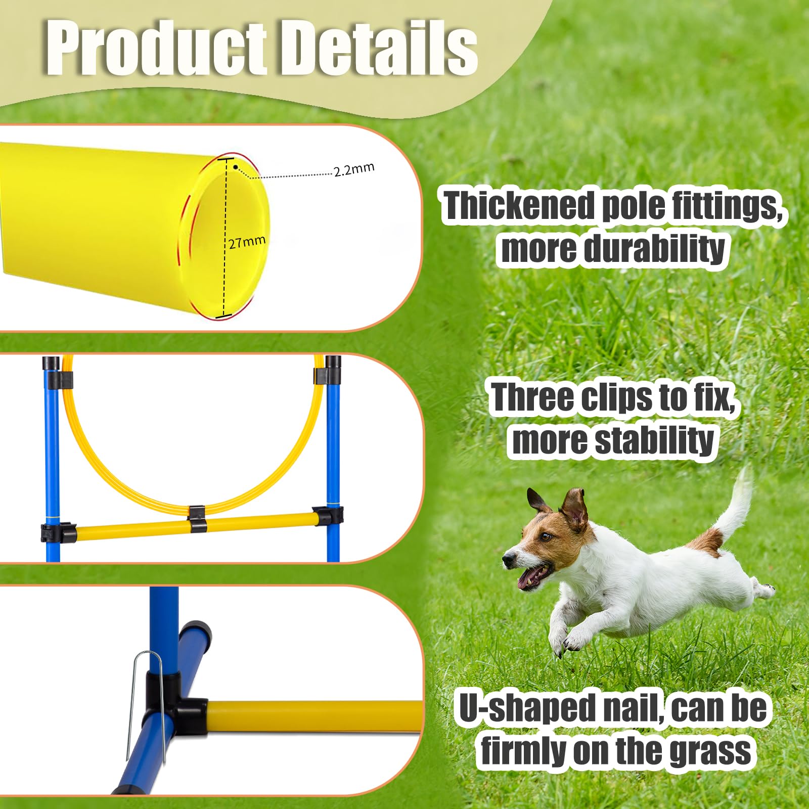 JRUICFDY jump ring for smooth obstacle crossing training.