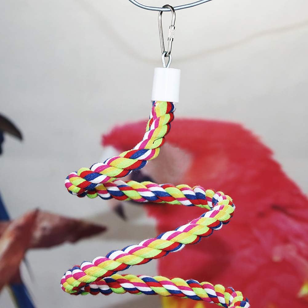 JRVT rope bungee bird toy adjustable coils aid shaping for birds.