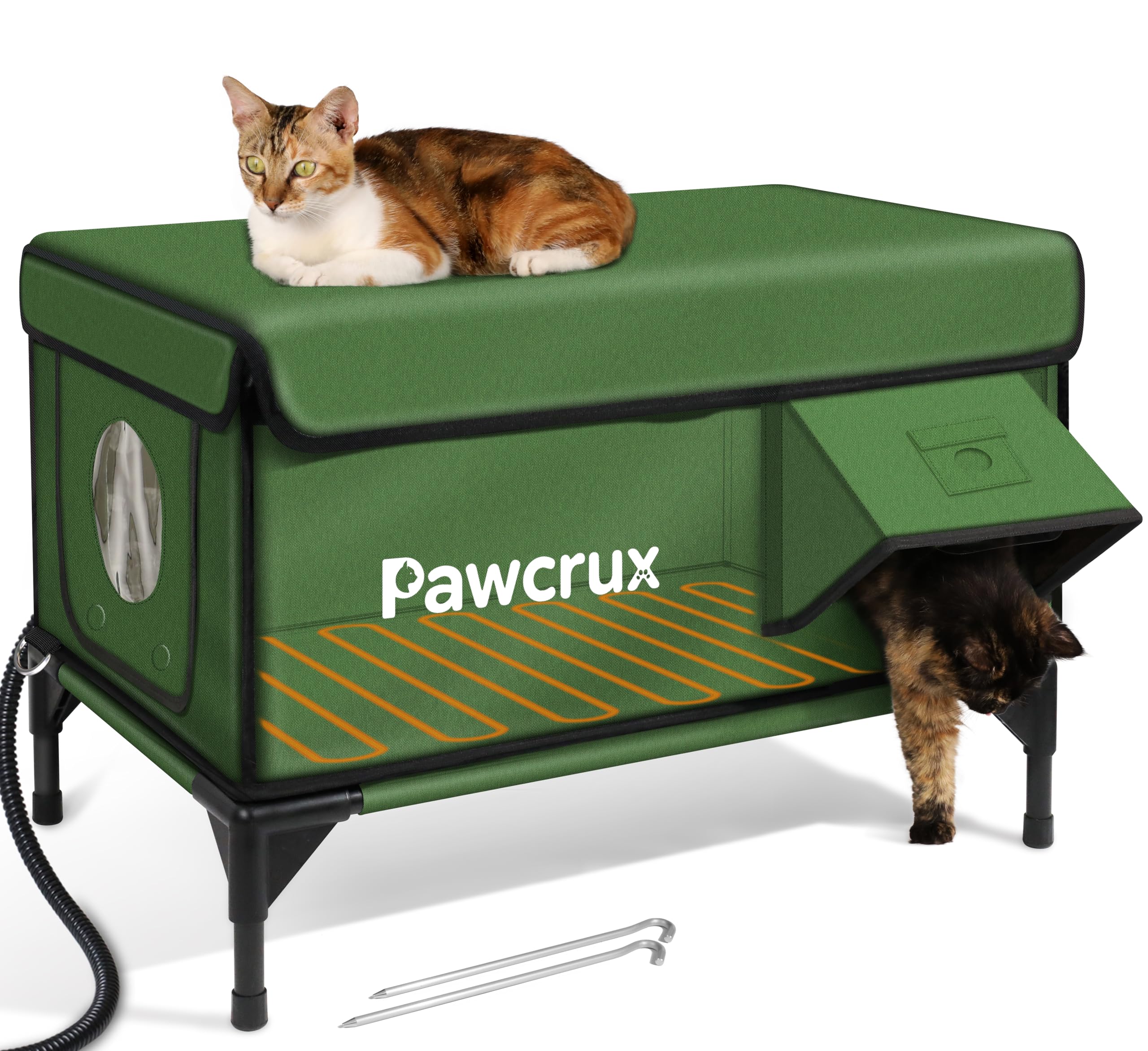 JLSAME weatherproof heated cat house exterior for outdoor winter shelter