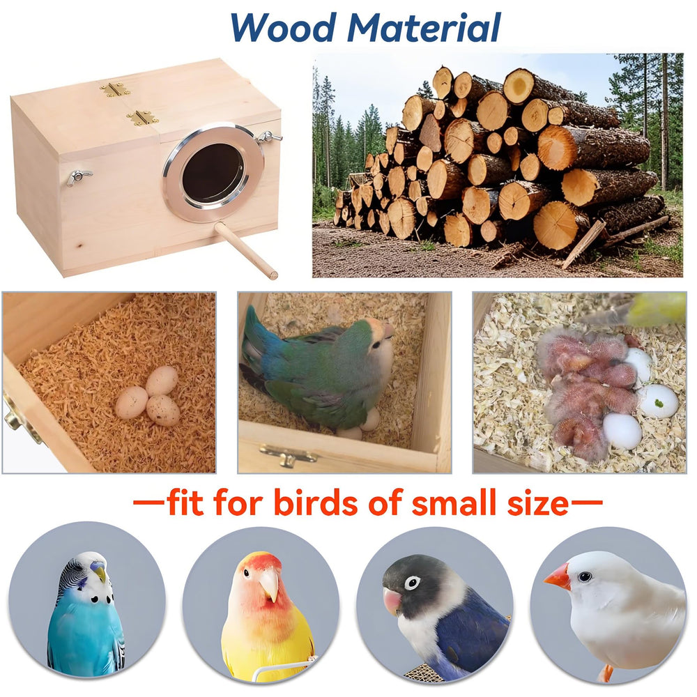 JSLZF bird nest box built-in baffle protects eggs during nesting