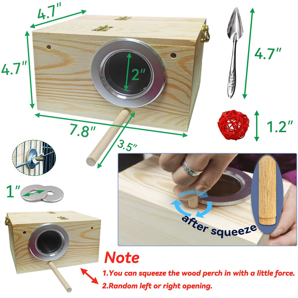 JSLZF bird nest box mounted securely with bolts and wing nuts