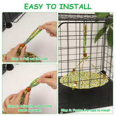 Jspupifip reptile hammock easy hanging setup highlights simple cage installation.