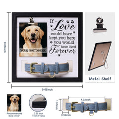 JSSTEM pet memorial frame collar display showing the centerpiece keepsake