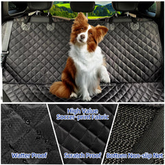 JSTHT back seat cover highlights anti-slip mesh to keep the dog secure