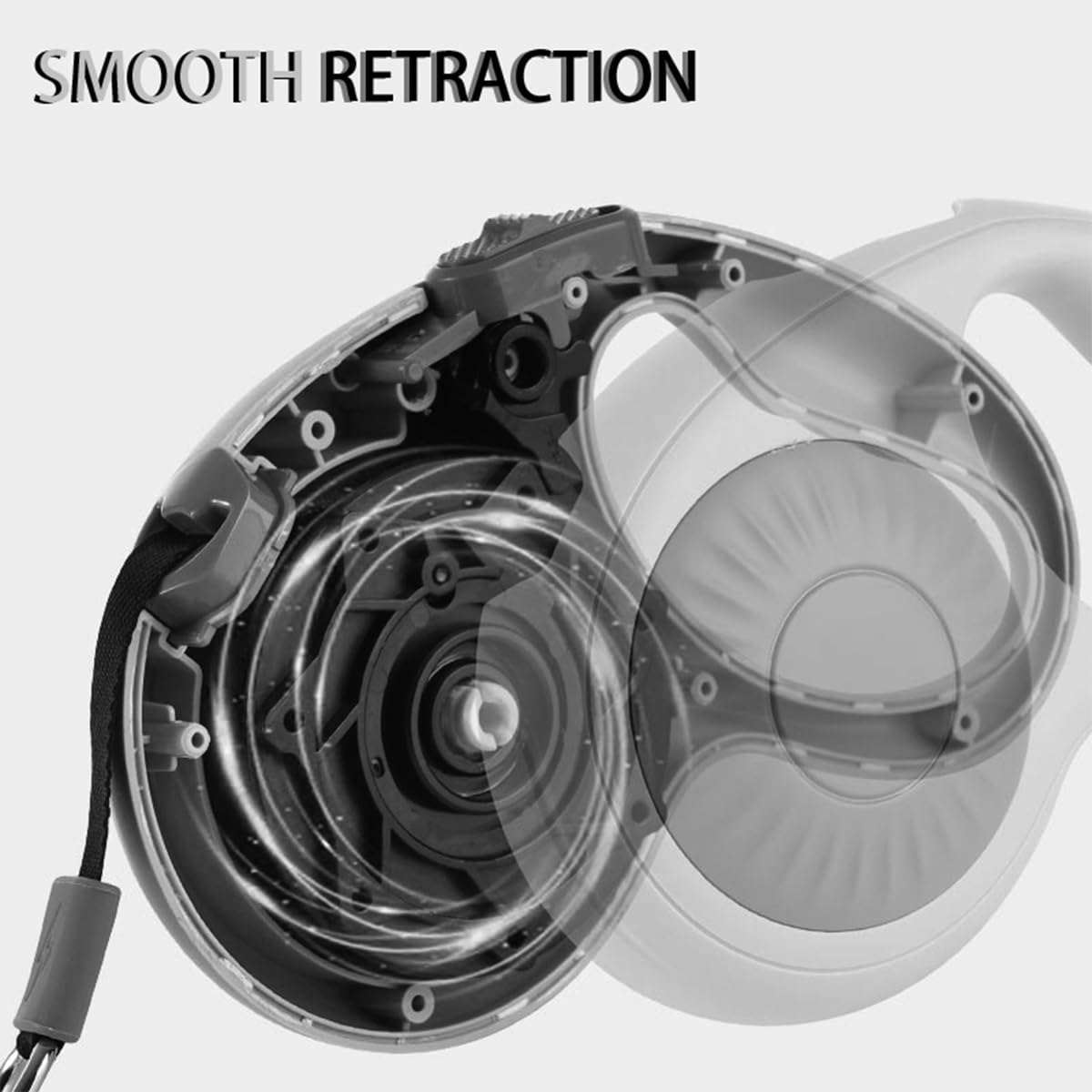 JSXD one-handed brake-pause-lock for quick control during busy walks