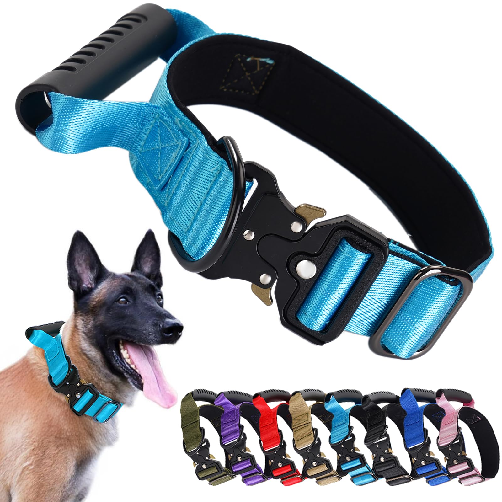 JSXD tactical dog collar 1.5-inch wide for durable everyday wear.