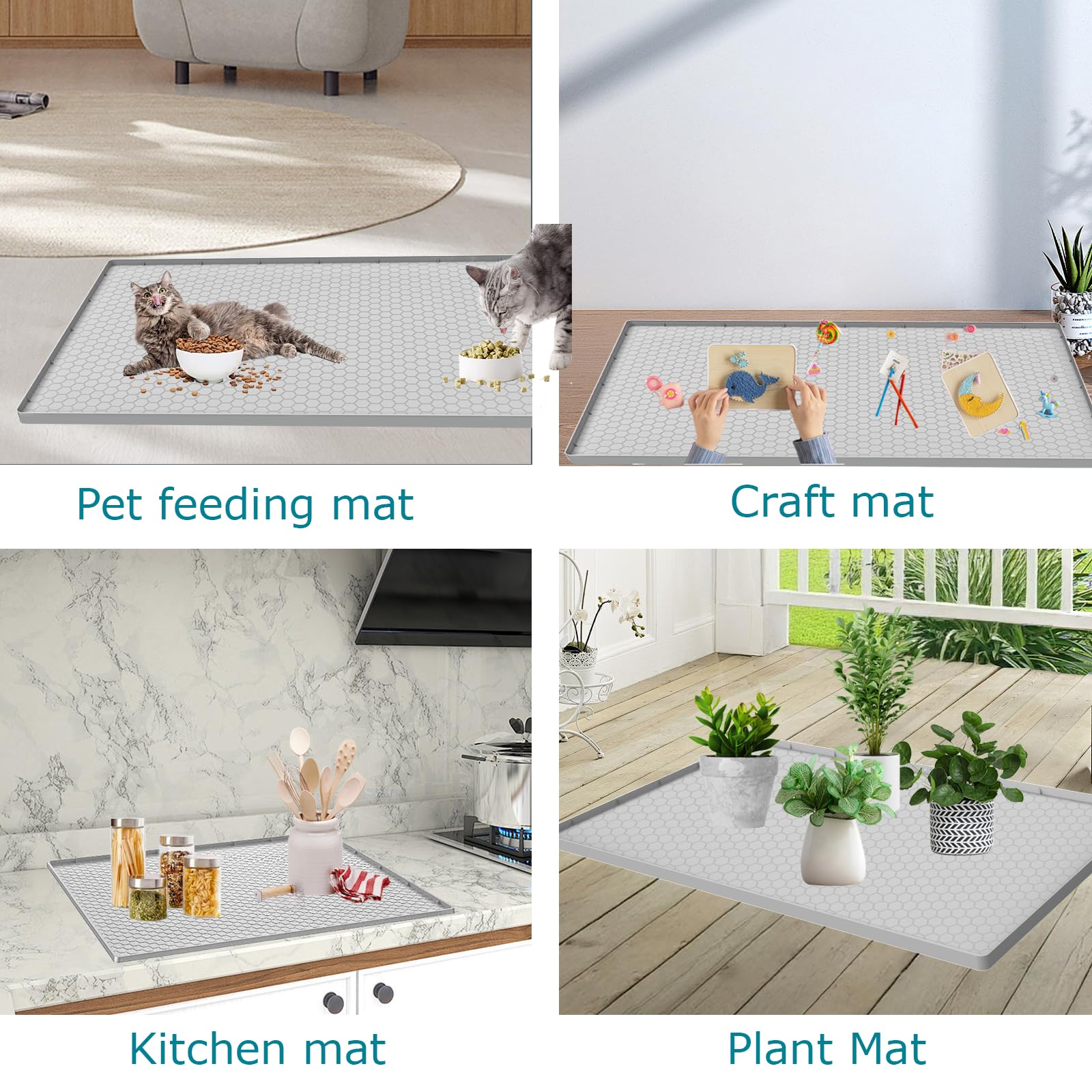 JSXZWOO cat litter mat floor-protection shields your floors from stray litter.