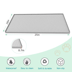 JSXZWOO cat litter mat food-grade silicone safe and durable for pets.