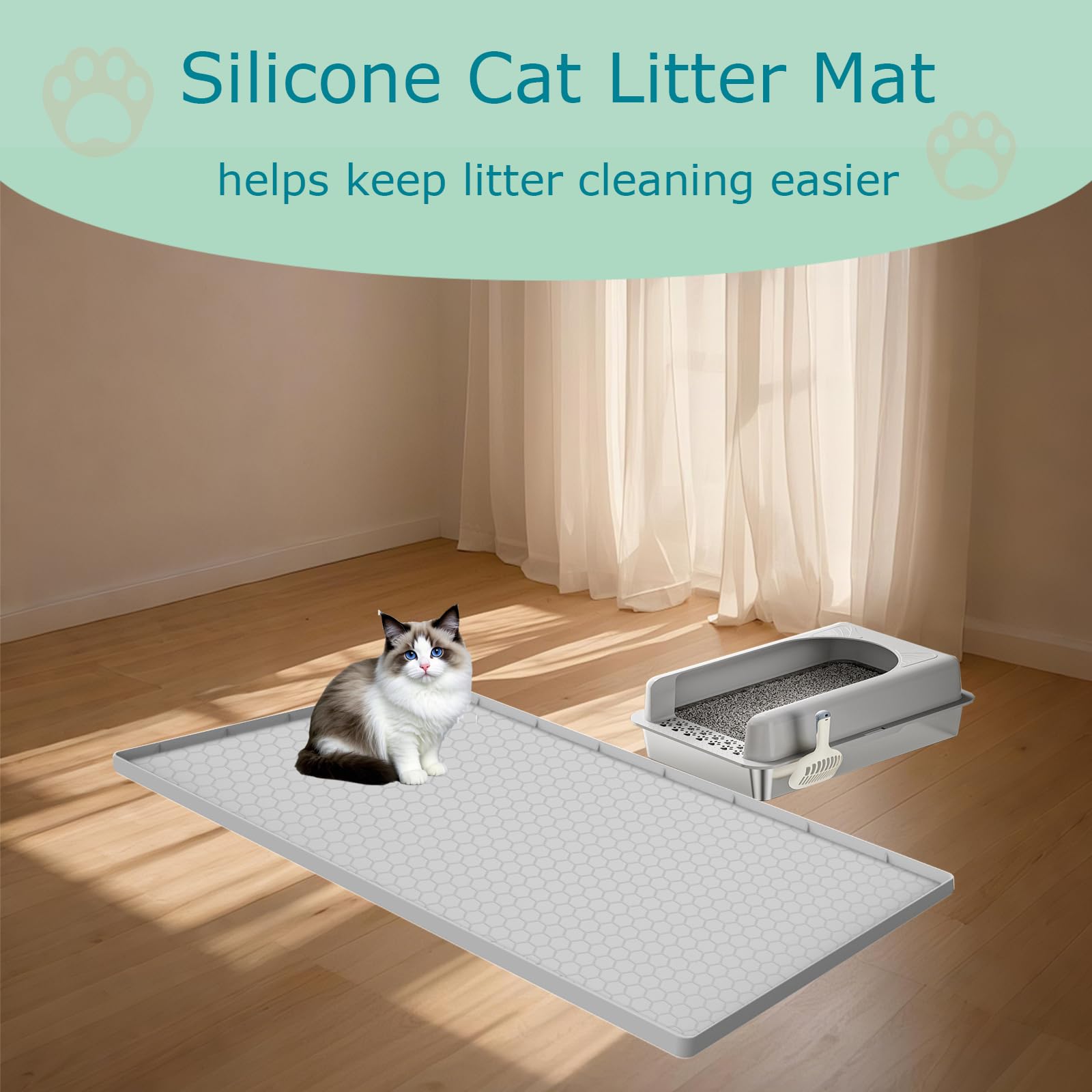 JSXZWOO cat litter mat multipurpose-use doubles as craft or tray mat.