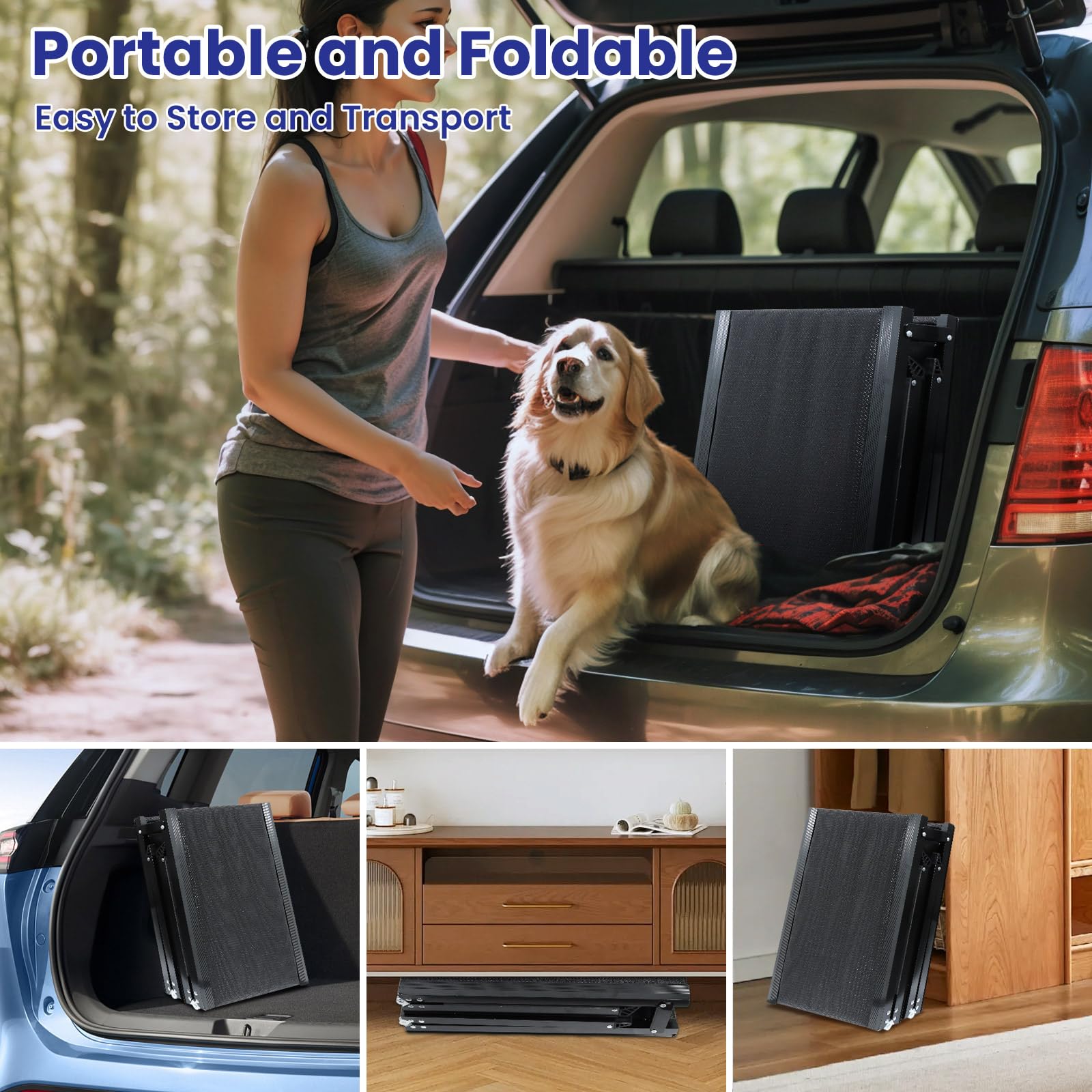 JTSIOV dog ramp suitable for outdoor and indoor vehicle access