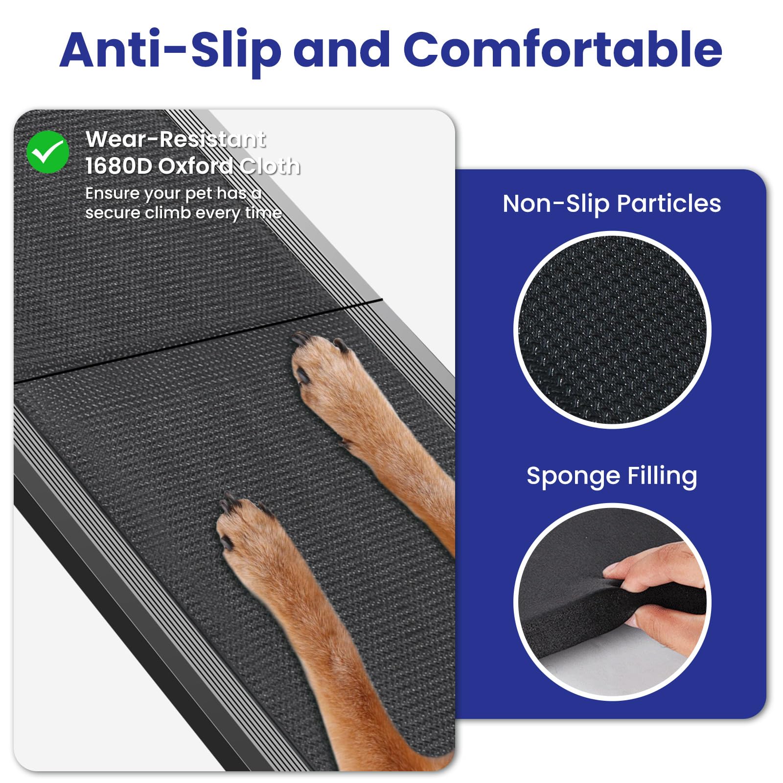 JTSIOV dog ramp supports up to 250 lbs for versatile use