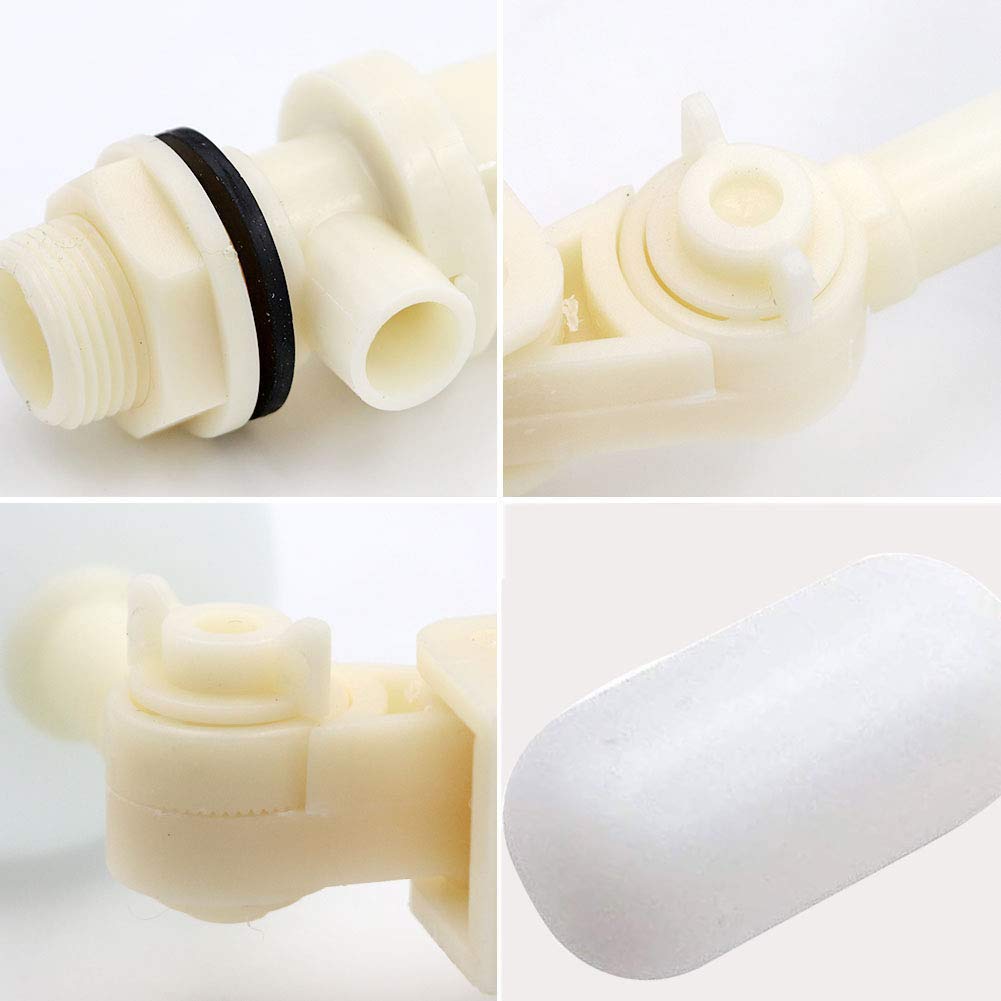 Jtuxcke half inch float ball valve fits standard fittings for reliable automatic watering