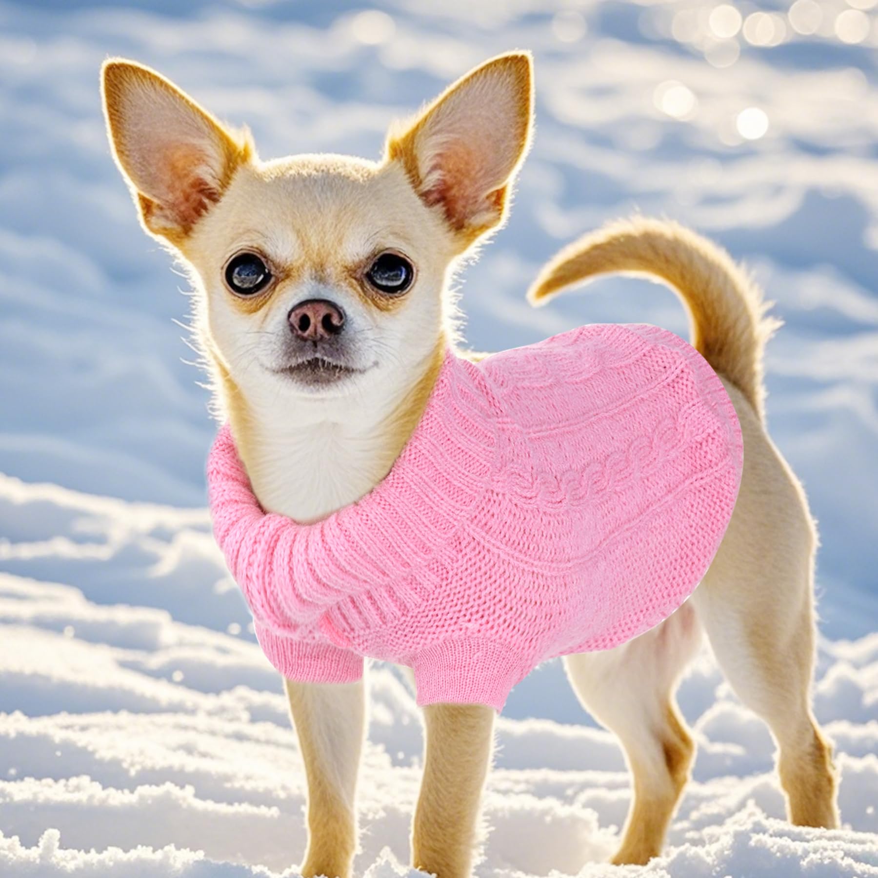 JTYKUYR gift-ready small-dog sweater ideal for winter holidays.