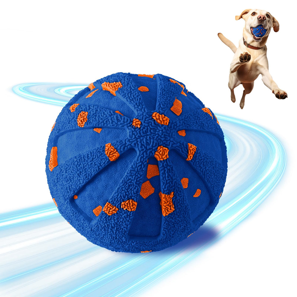 JUBBPDX Interactive Dog Ball—front view highlighting durable bite-resistant build for safe play.