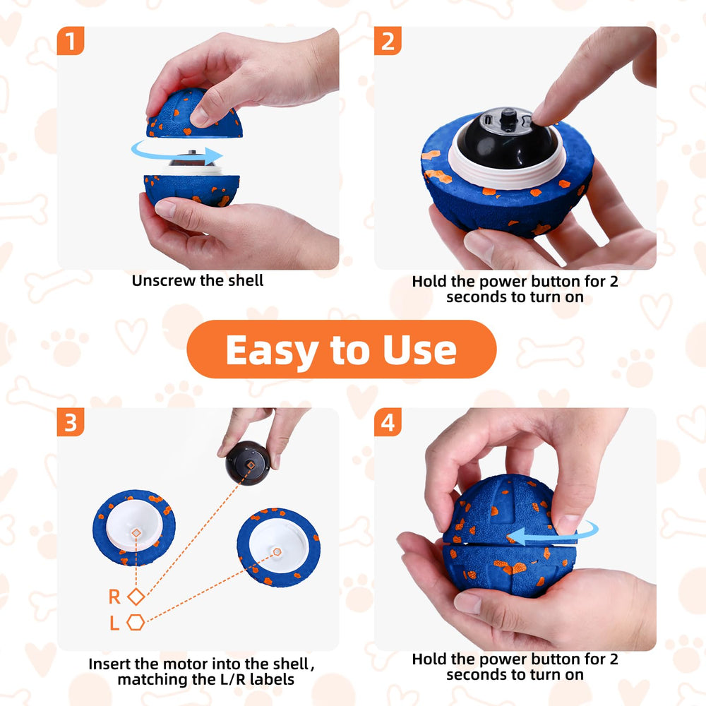 JUBBPDX Interactive Dog Ball—eco-friendly non-toxic material for repeated chew sessions.