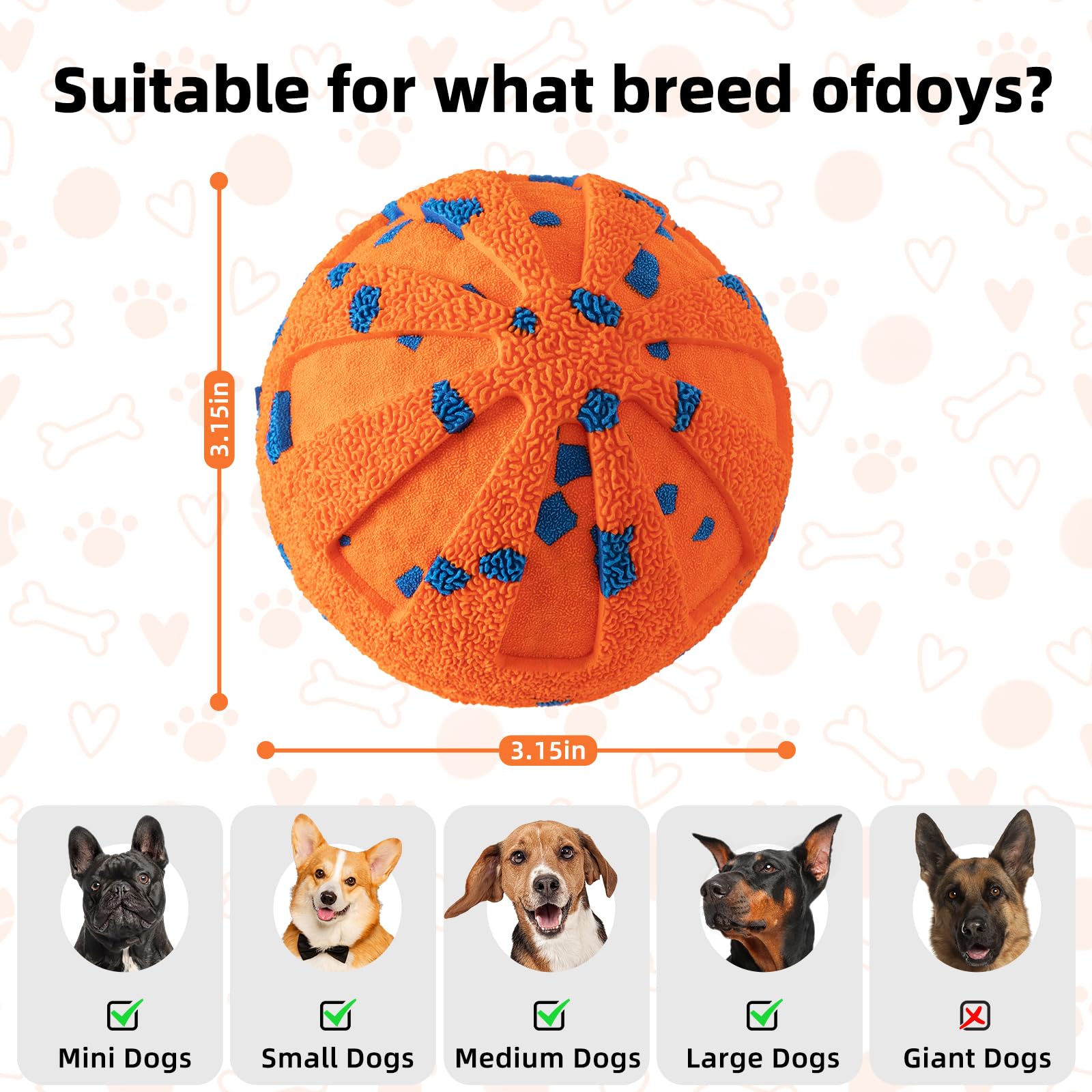 JUBBPDX Interactive Dog Ball IPX7 waterproof design handles water and mud.