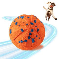 JUBBPDX Interactive Dog Ball orange front view supports safe, engaging fetch sessions.