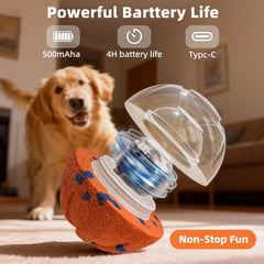 JUBBPDX Interactive Dog Ball rotating action encourages varied play for mental engagement.