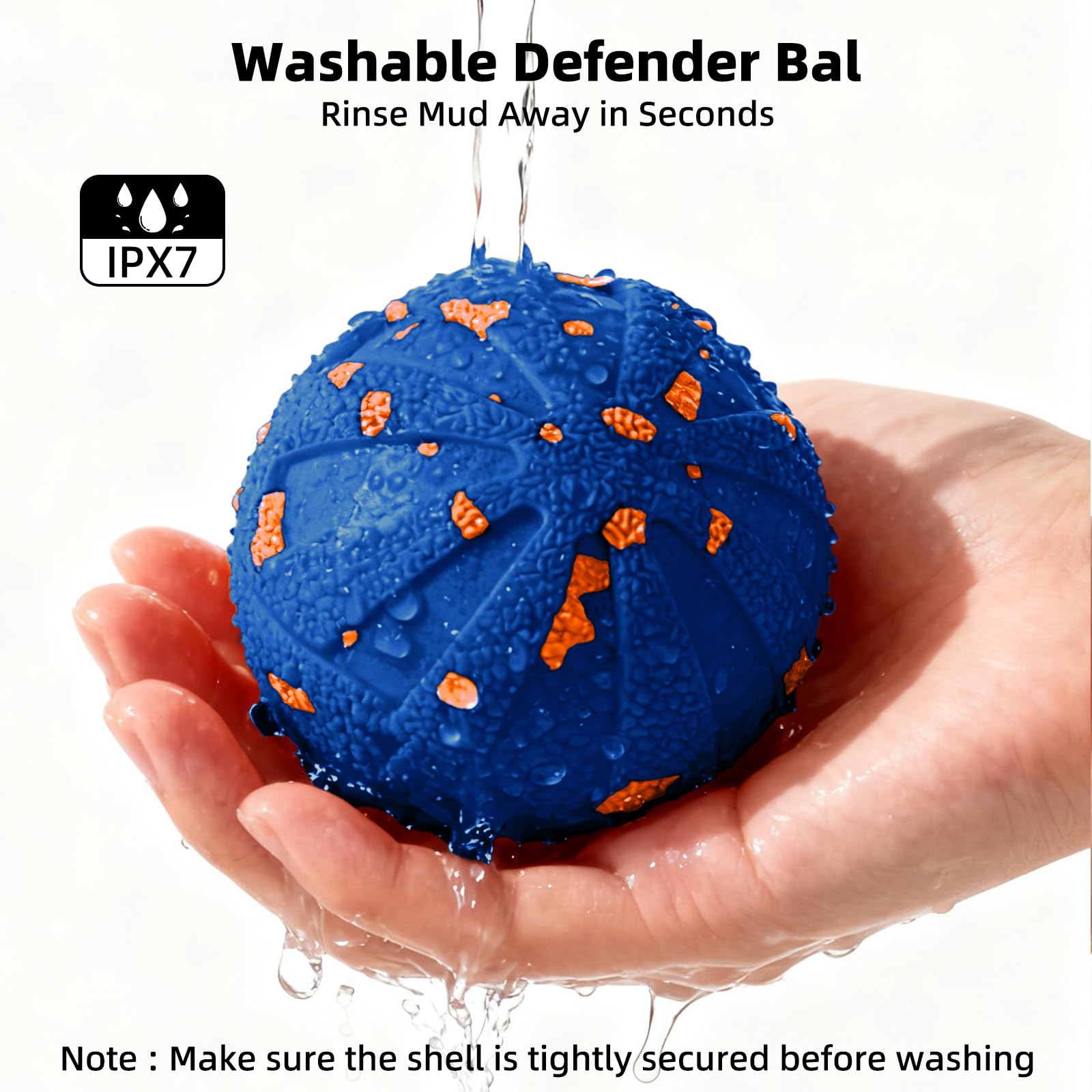 JUBBPDX Interactive Dog Ball—compact 3.15-inch diameter suited for dogs over 35 pounds.