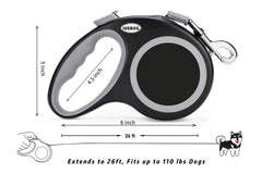JUBDUG leash anti-slip handle delivers comfortable grip during long strolls.