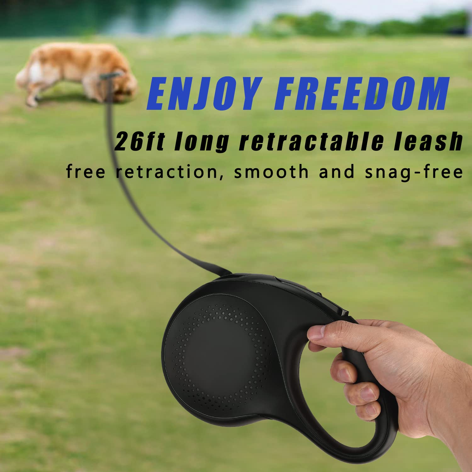 JUBDUG retractable leash heavy-duty construction for long-lasting durability