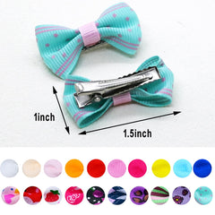 JUCCPUL dog bows close-up showing durable clip construction for secure wear.