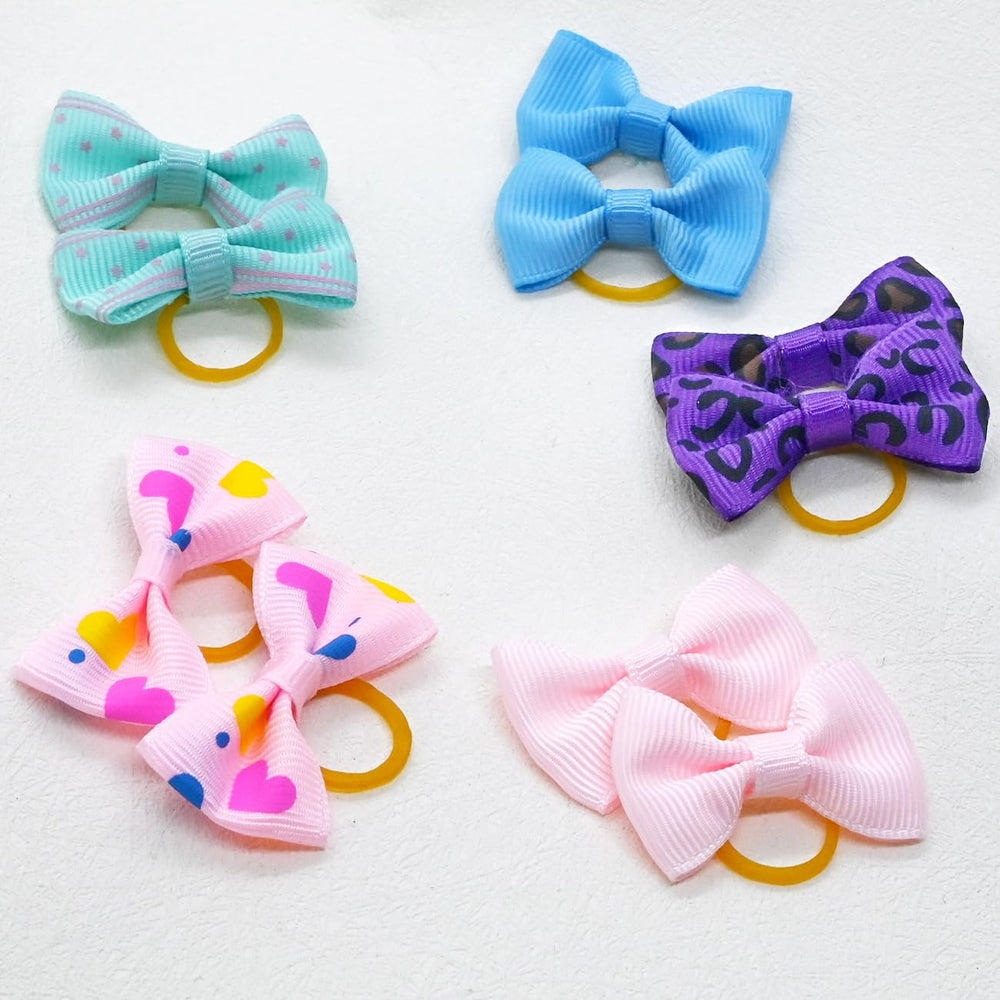 JUCCPUL handmade ribbon bows close-up highlighting vibrant patterns