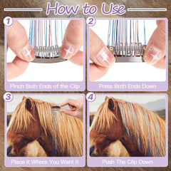 Juexica clip-in hair extension suitable for horses and humans