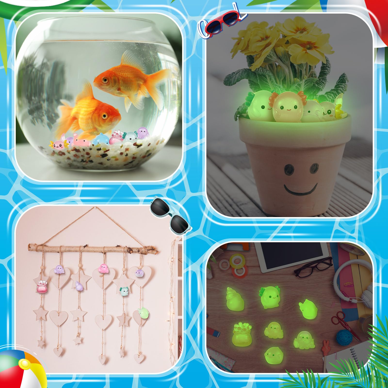 Juexica mini ocean resin starfish decoration for mini landscapes and aquariums
