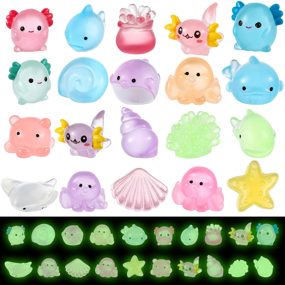 Juexica mini ocean resin whale glow-in-the-dark figure for aquariums