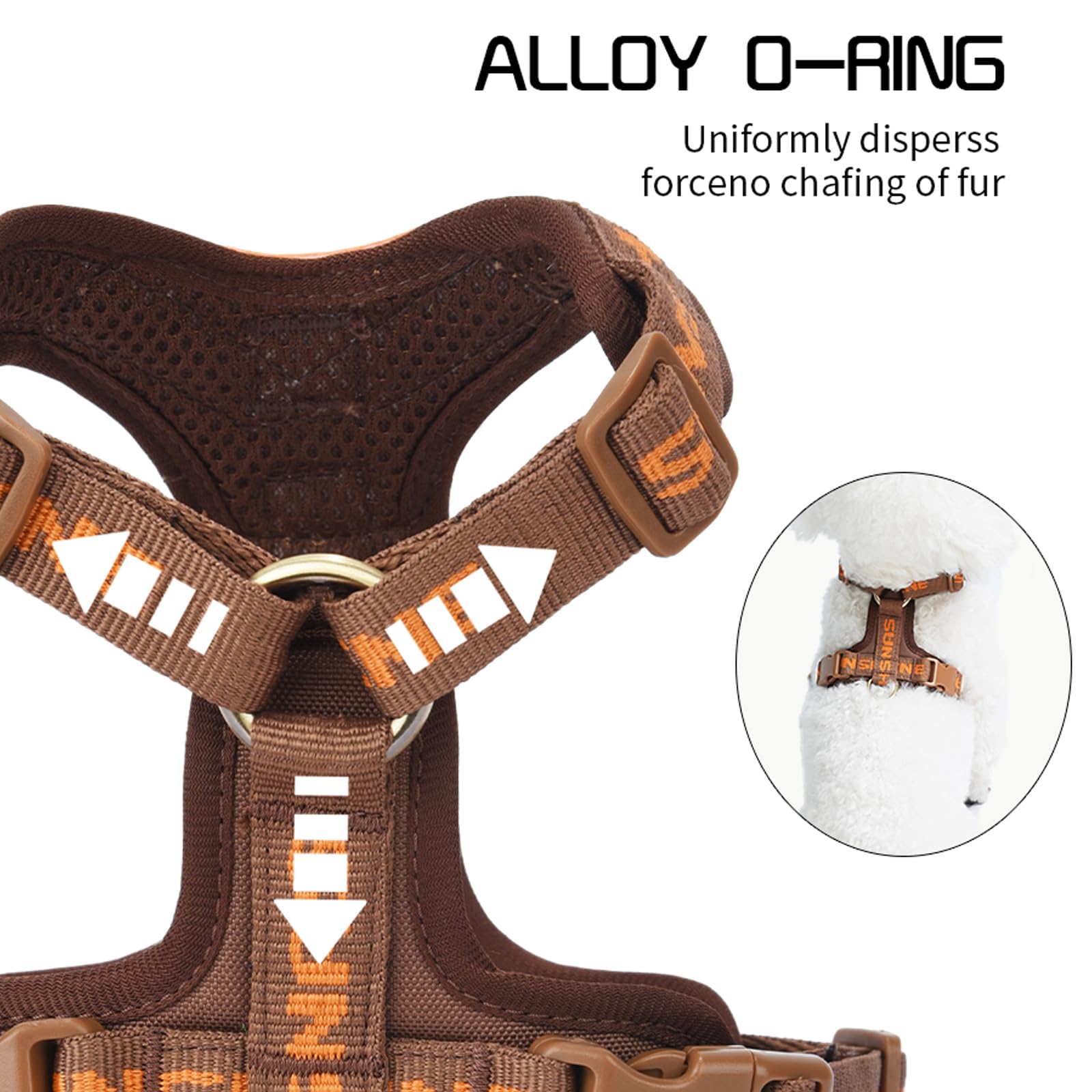 JUFOO soft padded nylon harness strap for comfortable daily wear