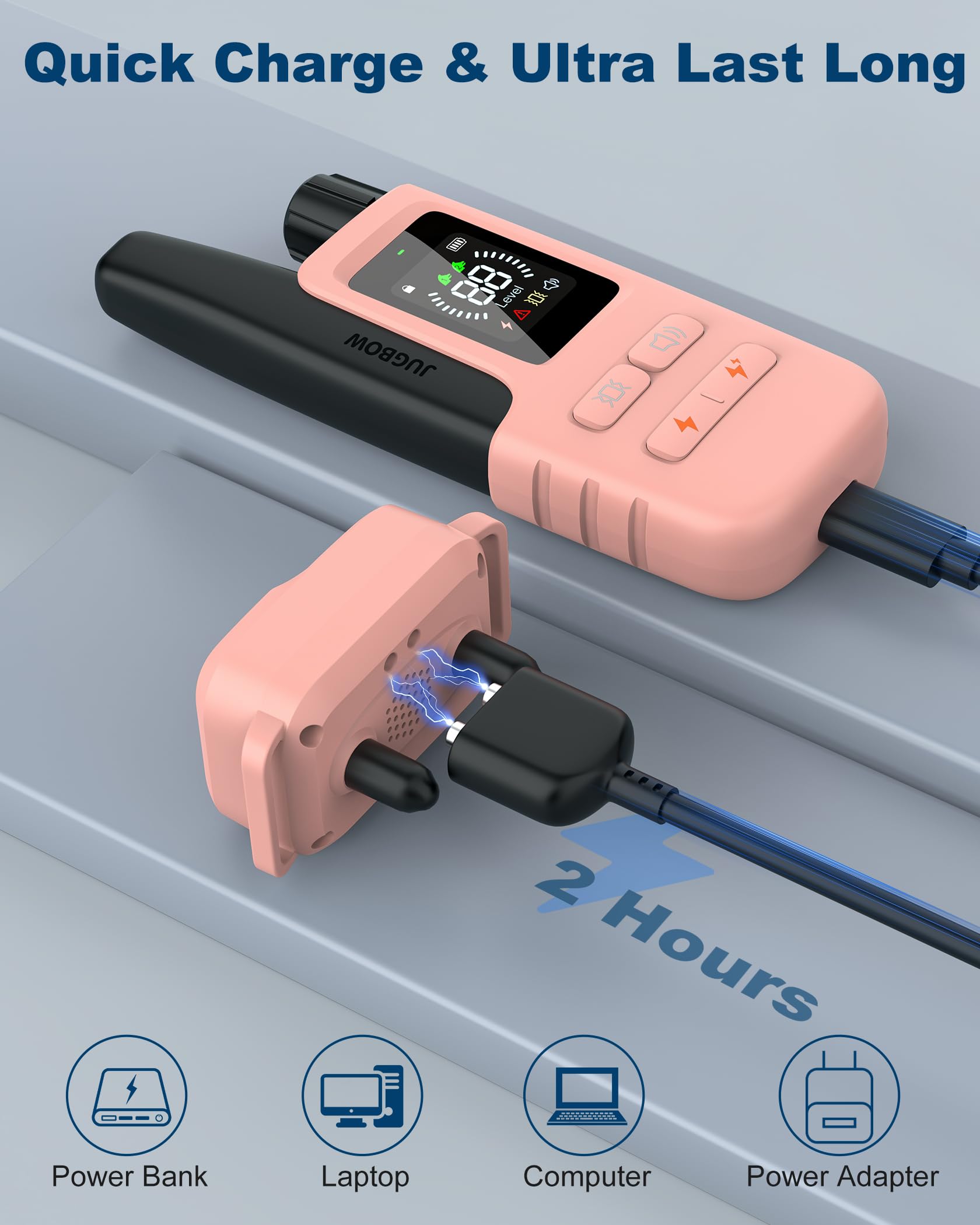 Jugbow rechargeable battery with long standby and quick USB charging.