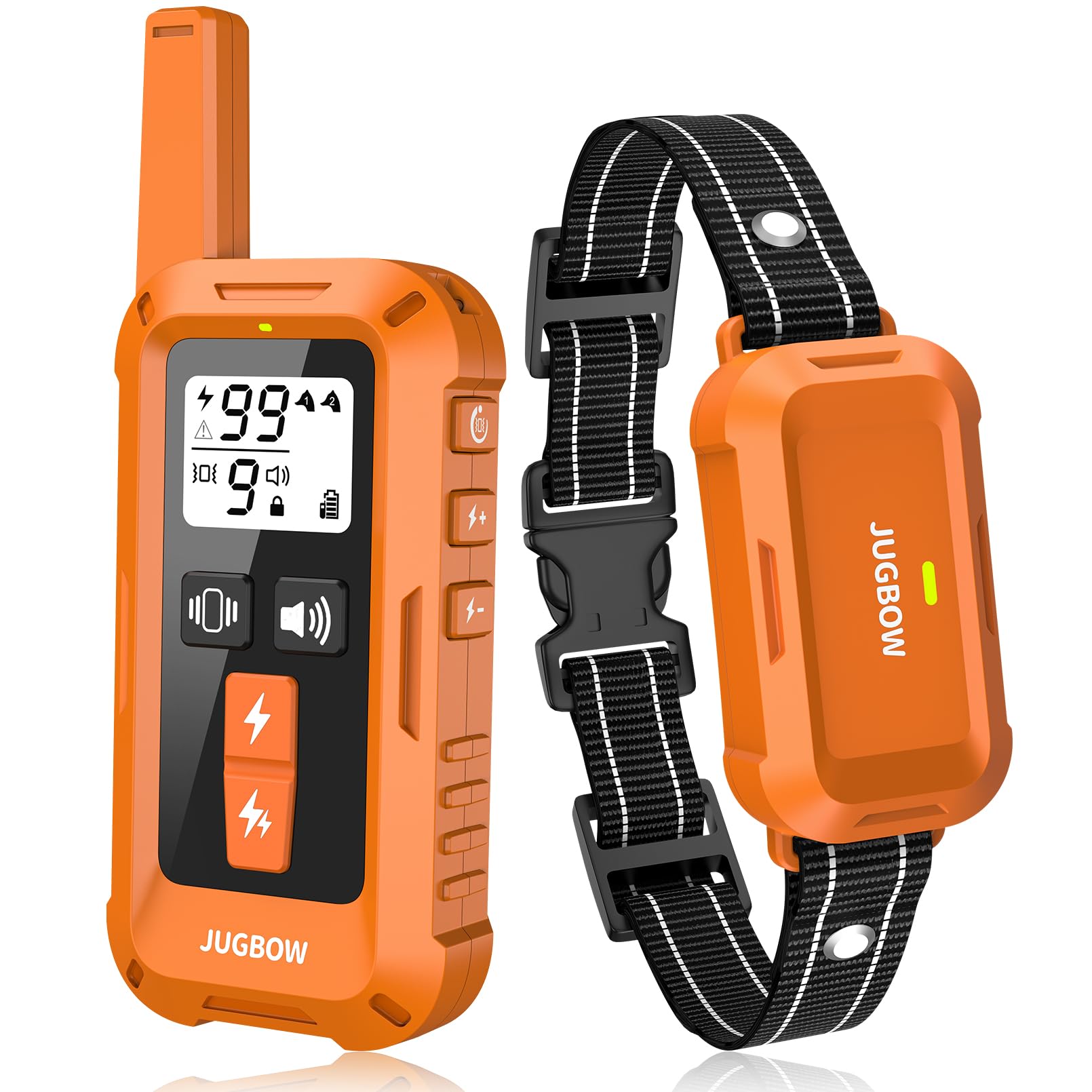 Jugbow dog collar remote-4200ft range enables expansive training sessions outdoors.