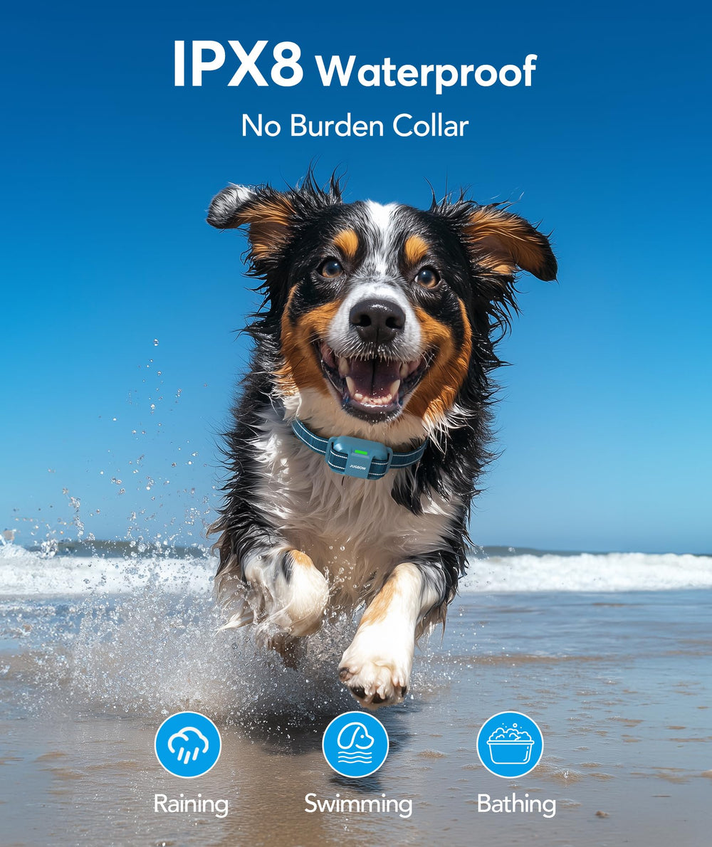 Jugbow IPX8 waterproof rating highlights durable use in rain and splash.