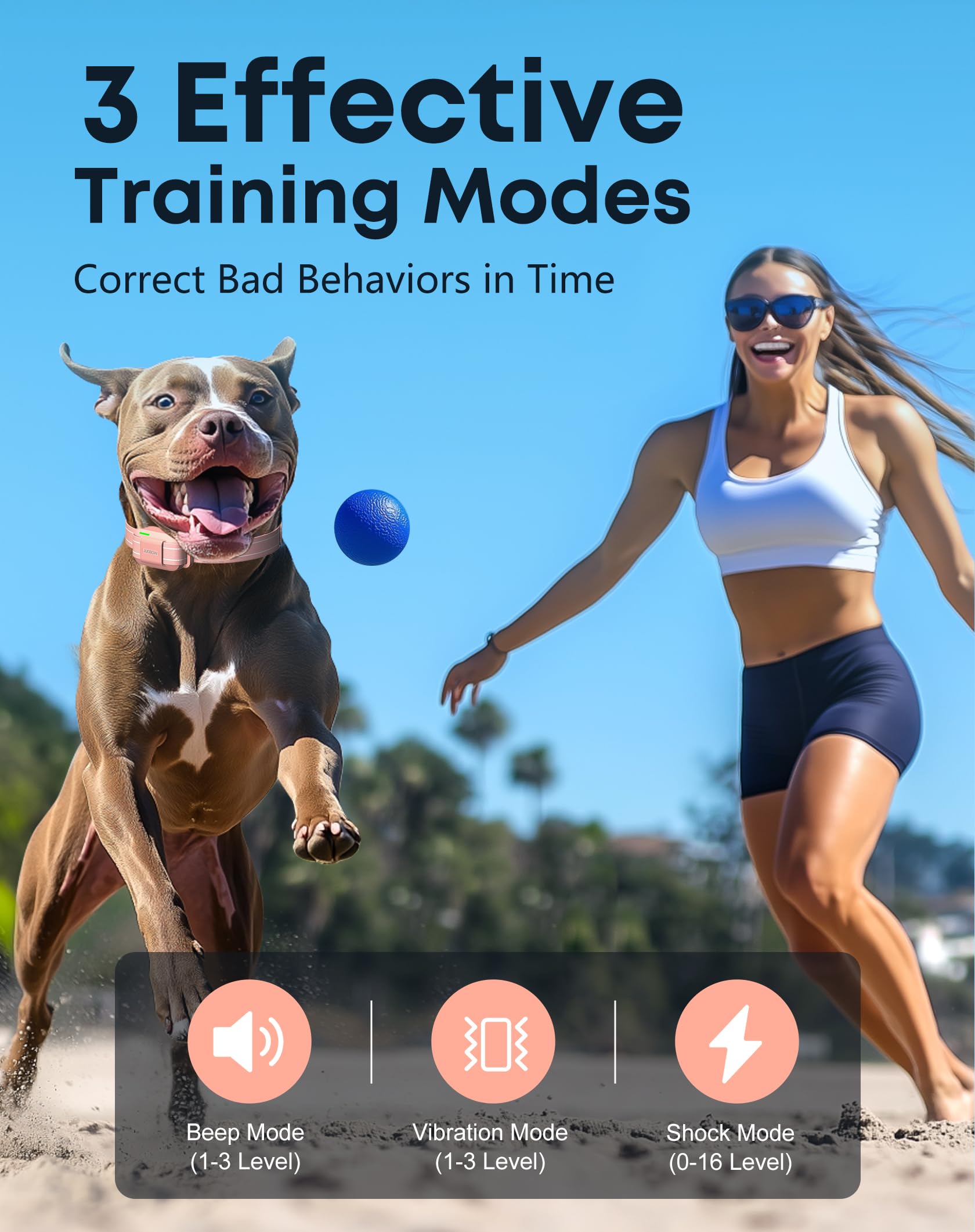 Jugbow dog shock collar remote for multi-dog control and training flexibility