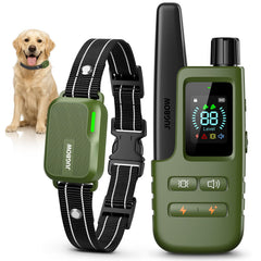 Jugbow dog shock collar remote demonstrates complete training control for recall and correction