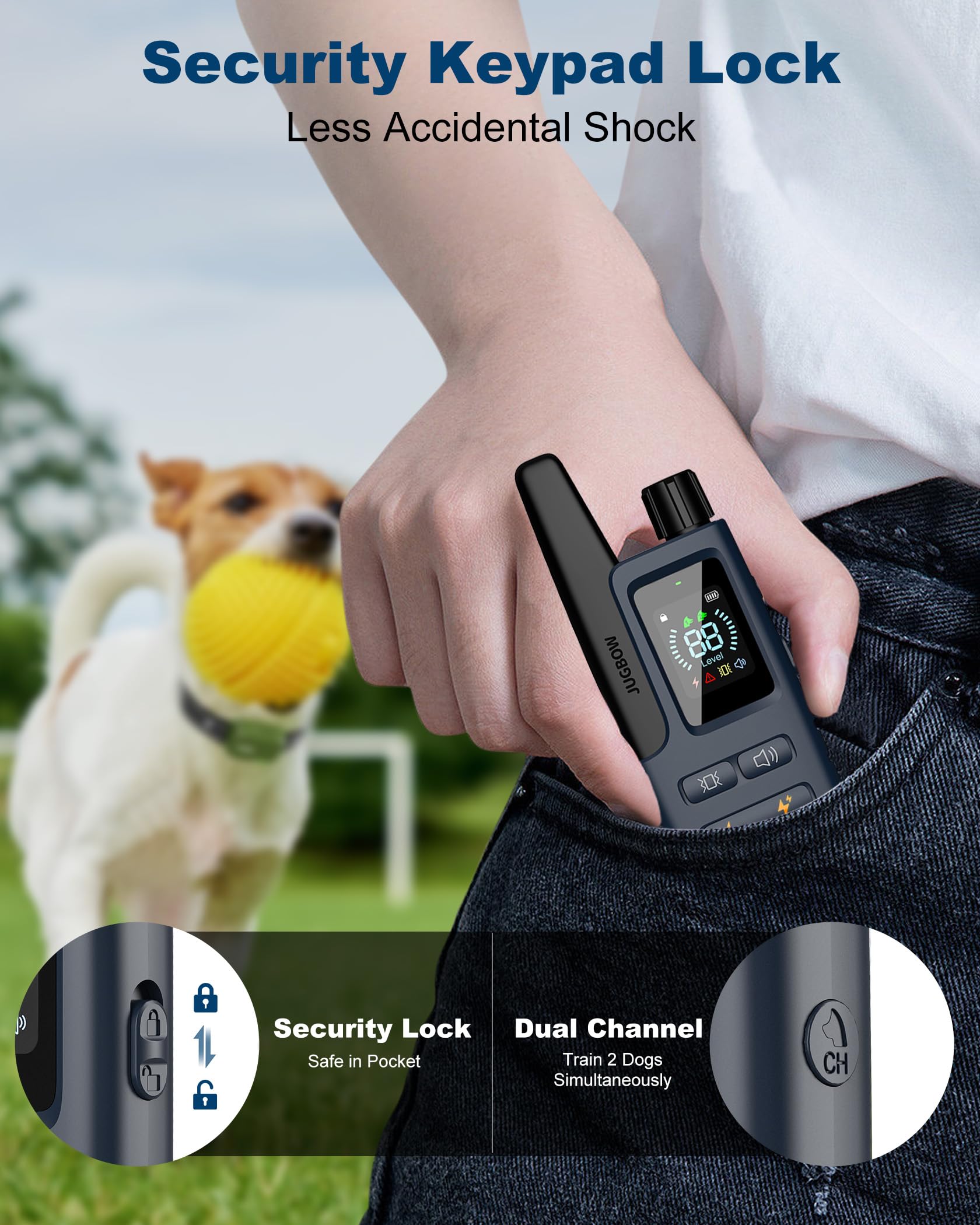 Jugbow security lock prevents accidental activation during daily activities.