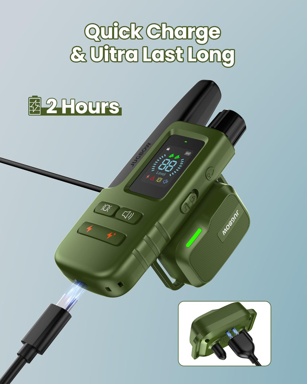 Jugbow extended battery life supports longer training sessions.