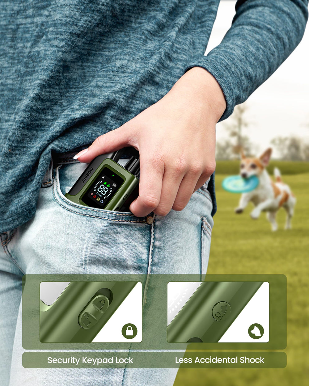 Jugbow fast charging e-collar powers up quickly for rapid sessions.