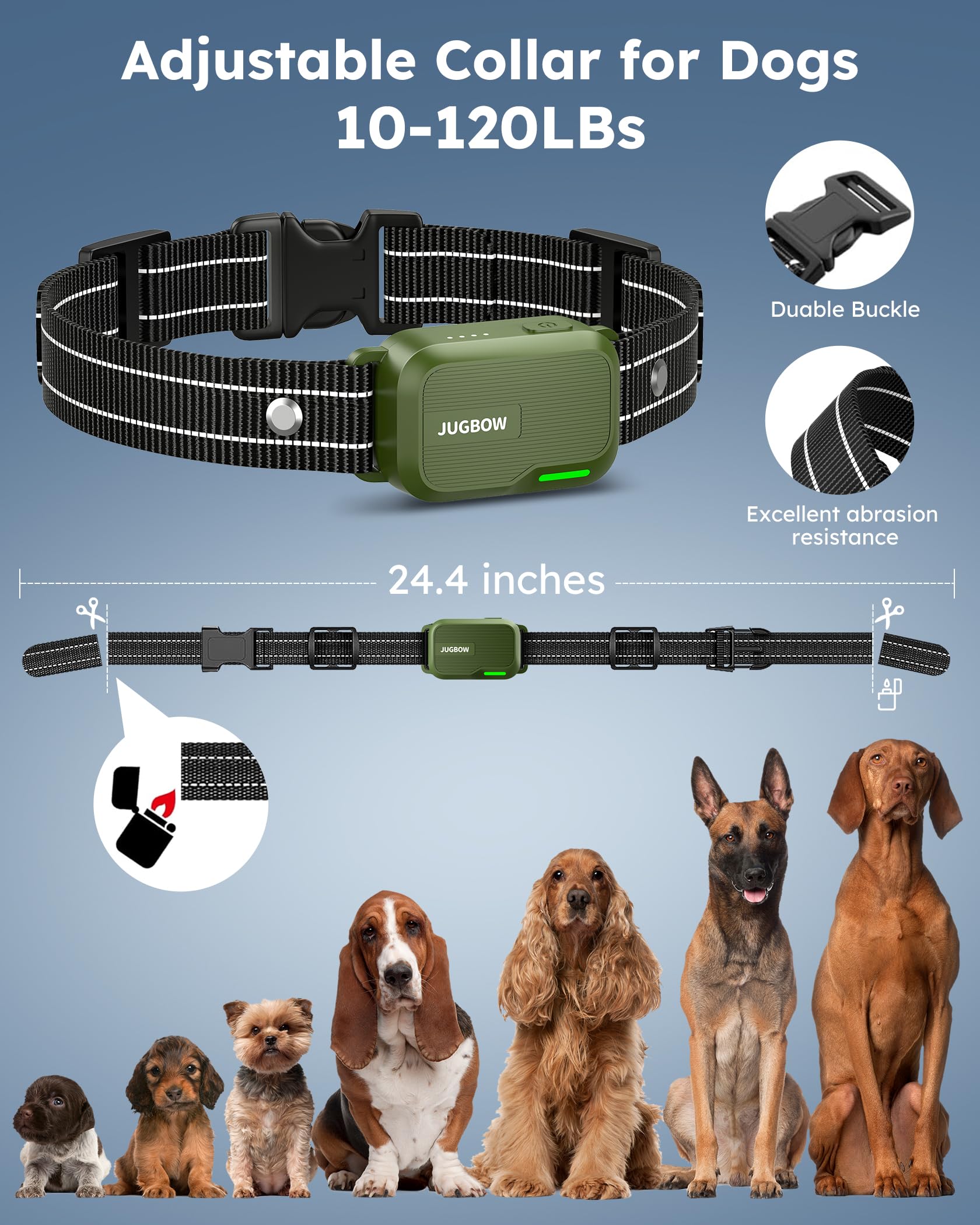 Jugbow four training modes: beep, vibration, safe shock, boost.