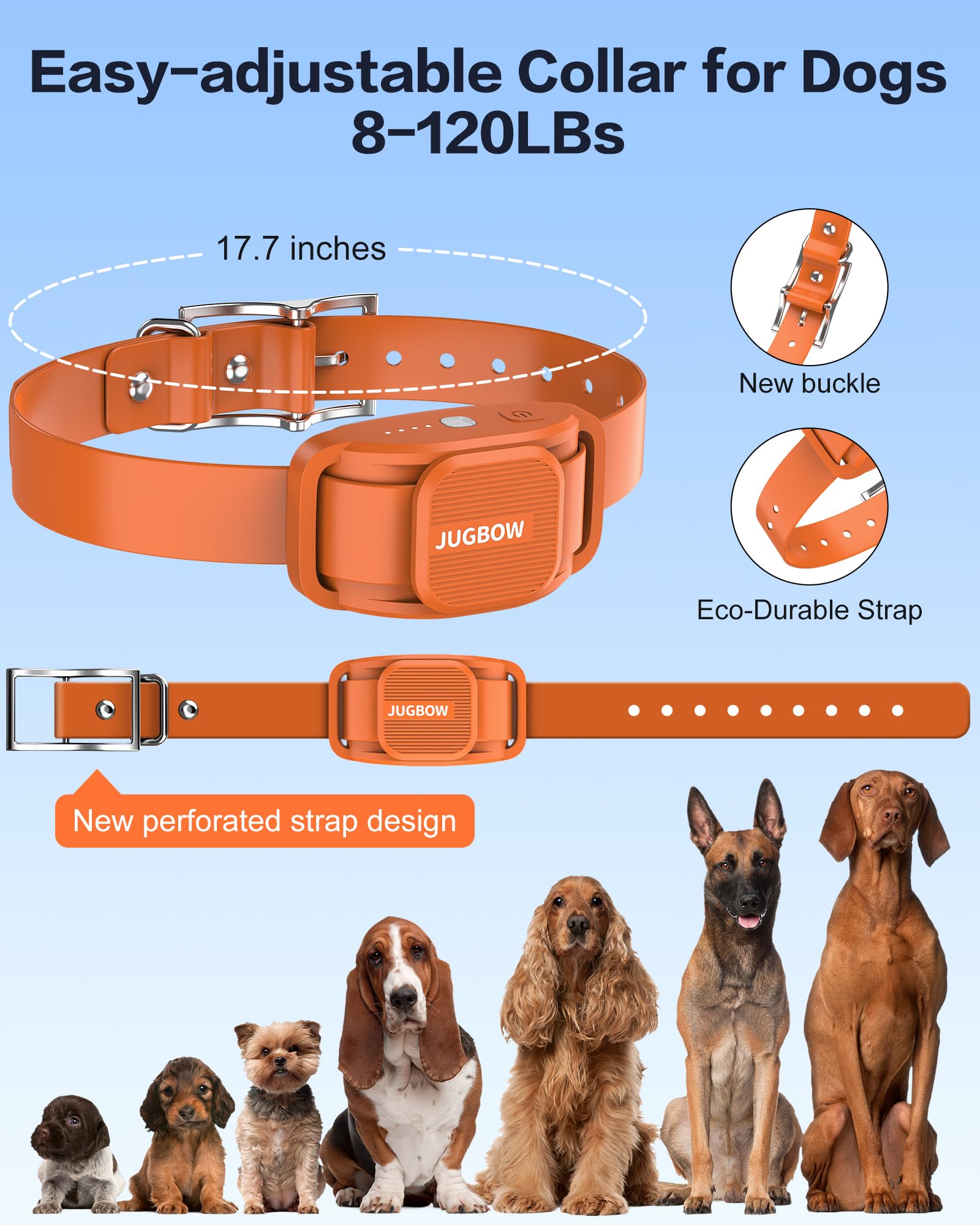 Jugbow metal buckle design provides secure, easy adjustment on the go.