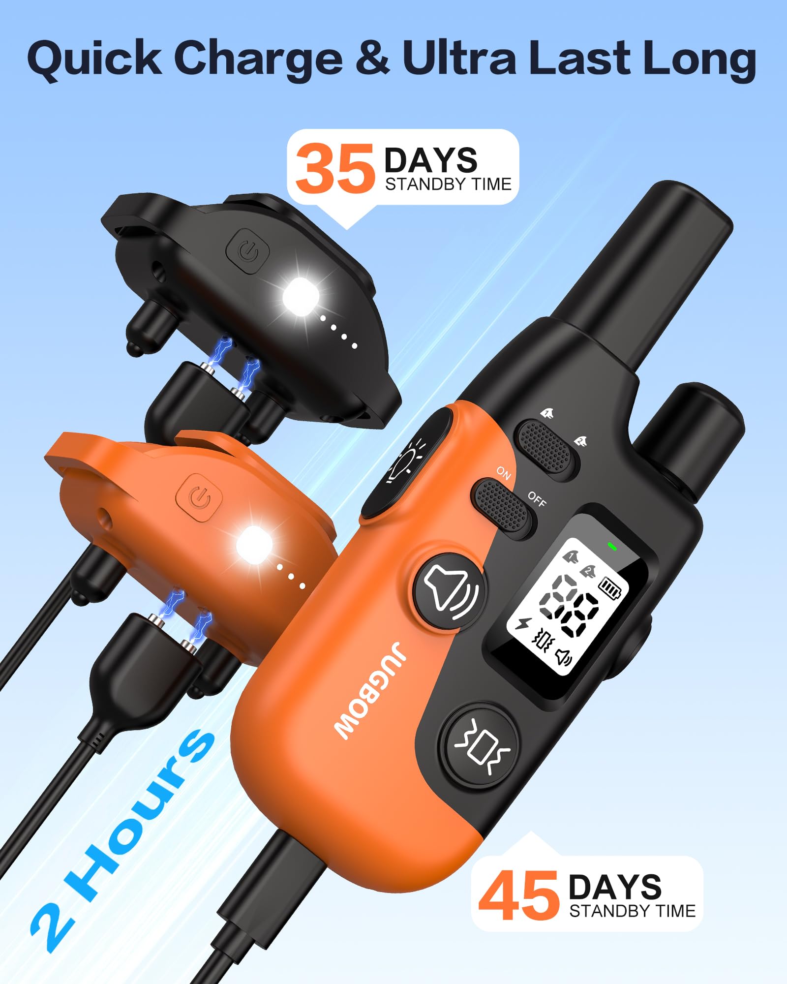Jugbow quick-charging USB battery delivers long training sessions.