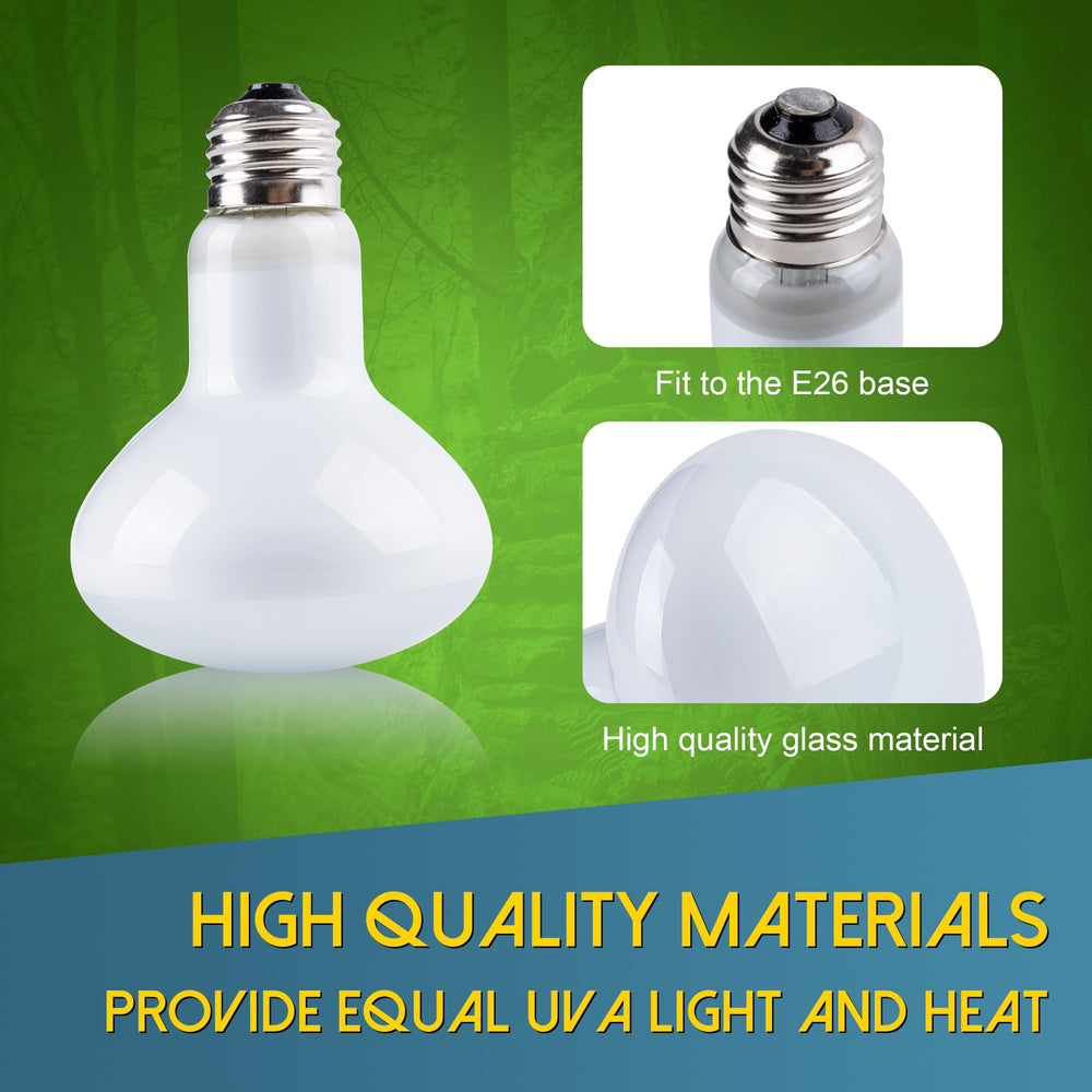 Jugbuy two-pack reptile bulb for long lifespan and easy maintenance.