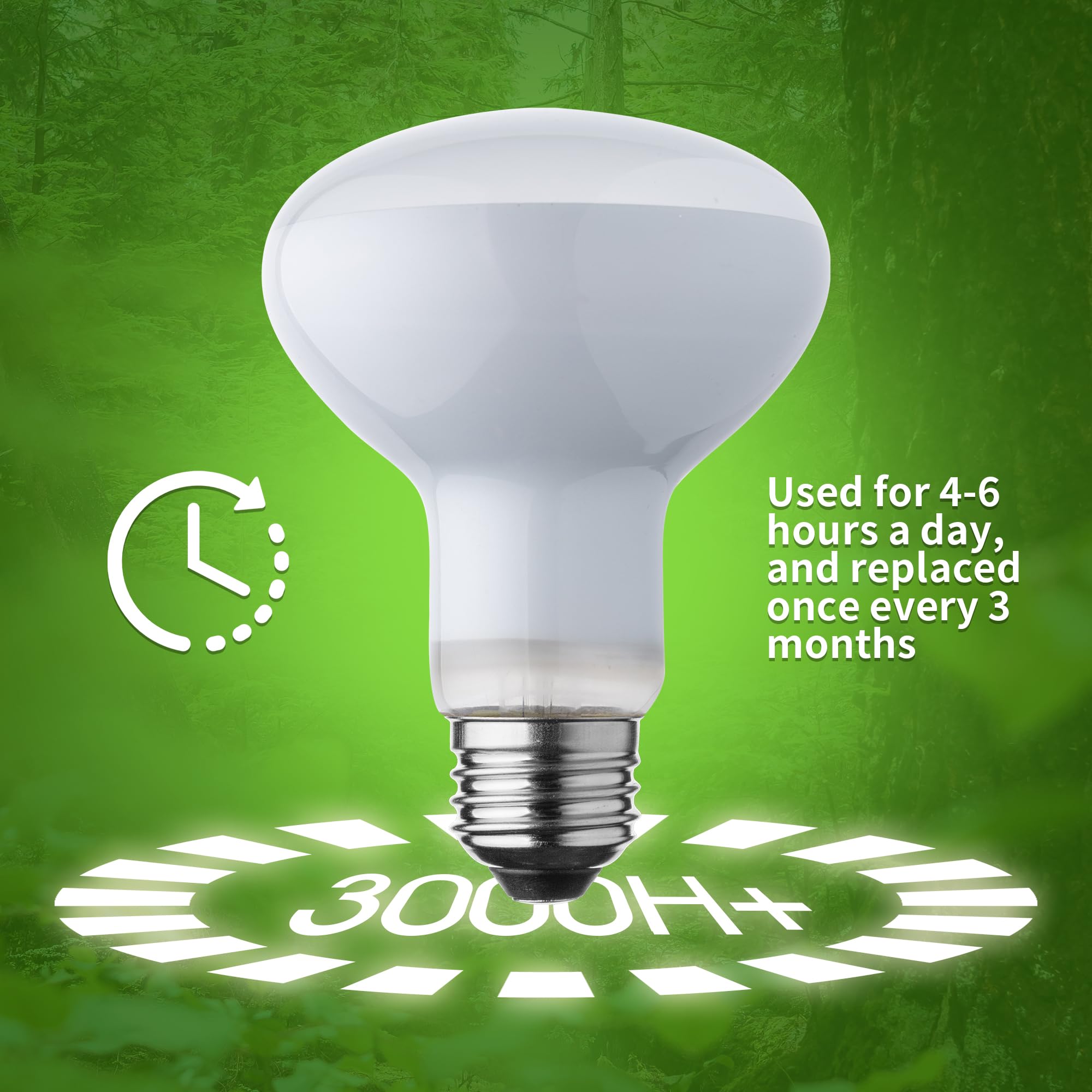 Jugbuy UVA light and heat combo promoting terrarium warmth and vitality.