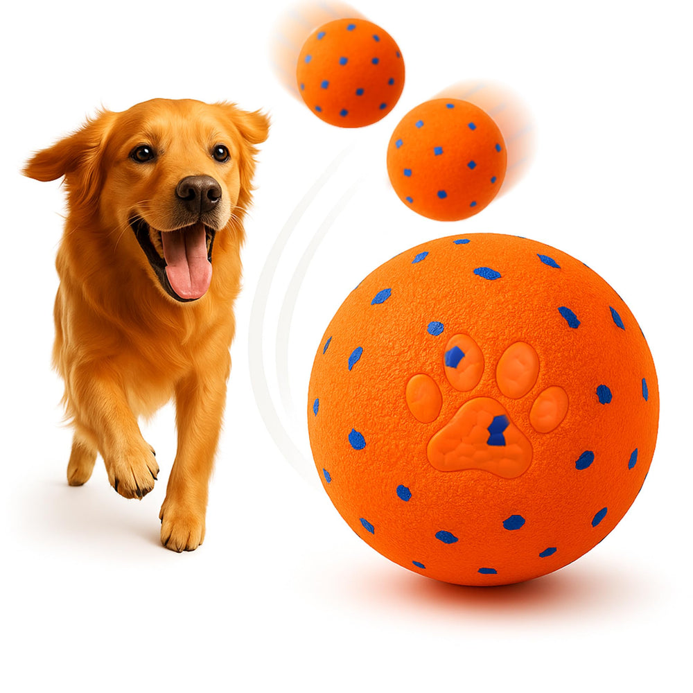 jujingcw dog ball close-up shows durable E-TPU surface for teeth-friendly play.