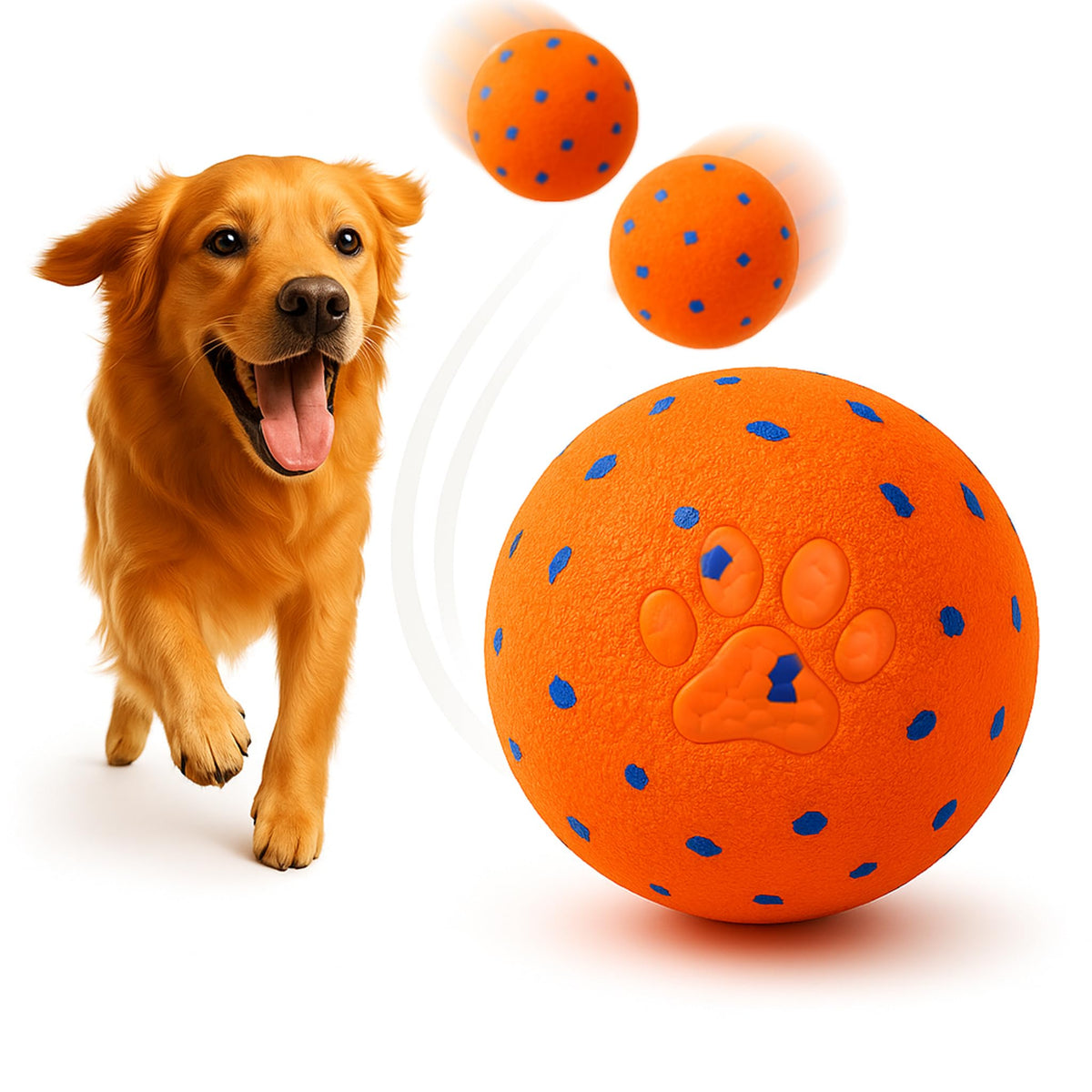 jujingcw dog ball close-up shows durable E-TPU surface for teeth-friendly play.