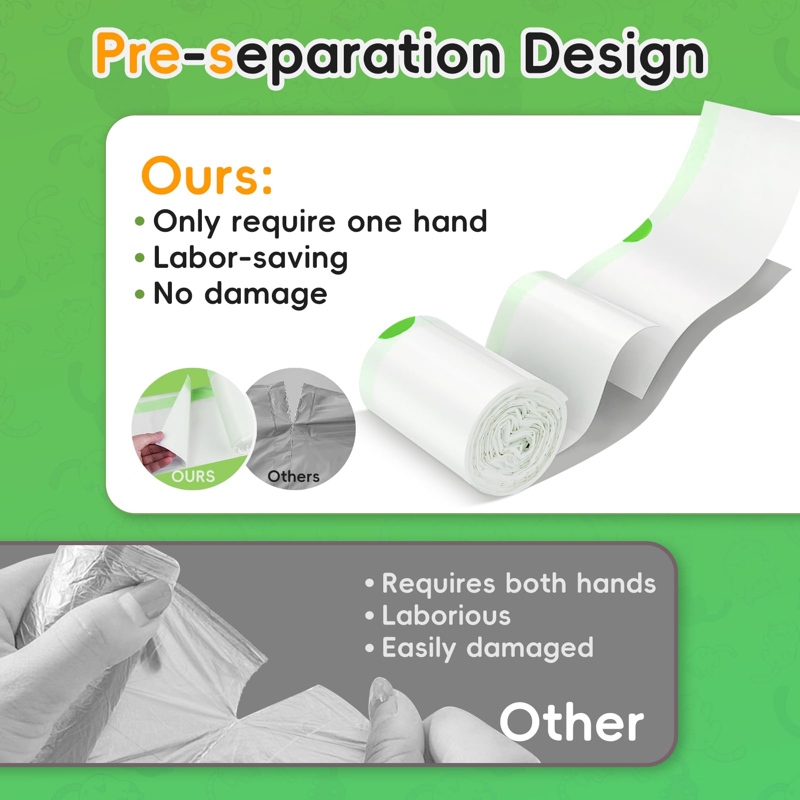 JUKAMO easy separate bags allow one-handed use and organization