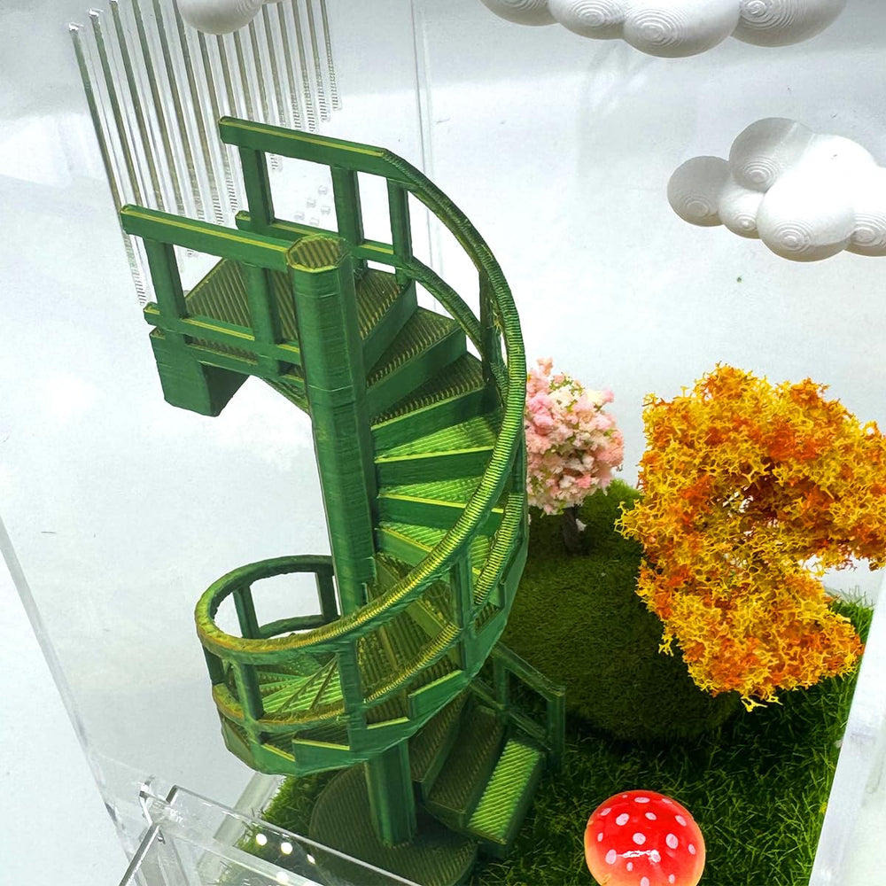 Julang enclosure decor plant-scene helps create a themed habitat backdrop