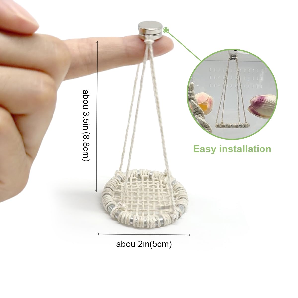 Julang 3.5-inch braided platform for stable jumping spider landing and exploration.