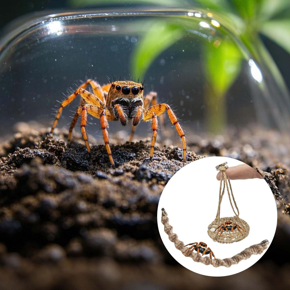 Jumping Spider Rope Bridge package contents: bridge and woven platform.
